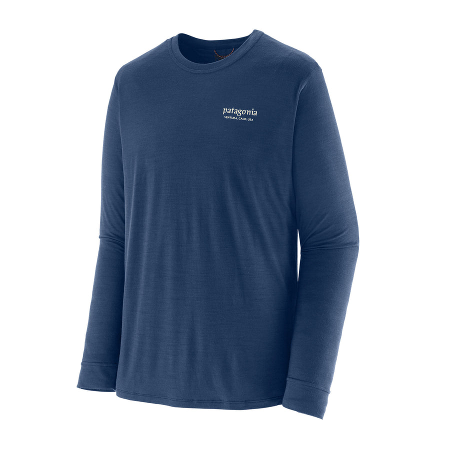 Mens Long-Sleeved Capilene Cool Merino Blend Graphic Shirt